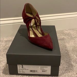 Ann Taylor vino suede heels
